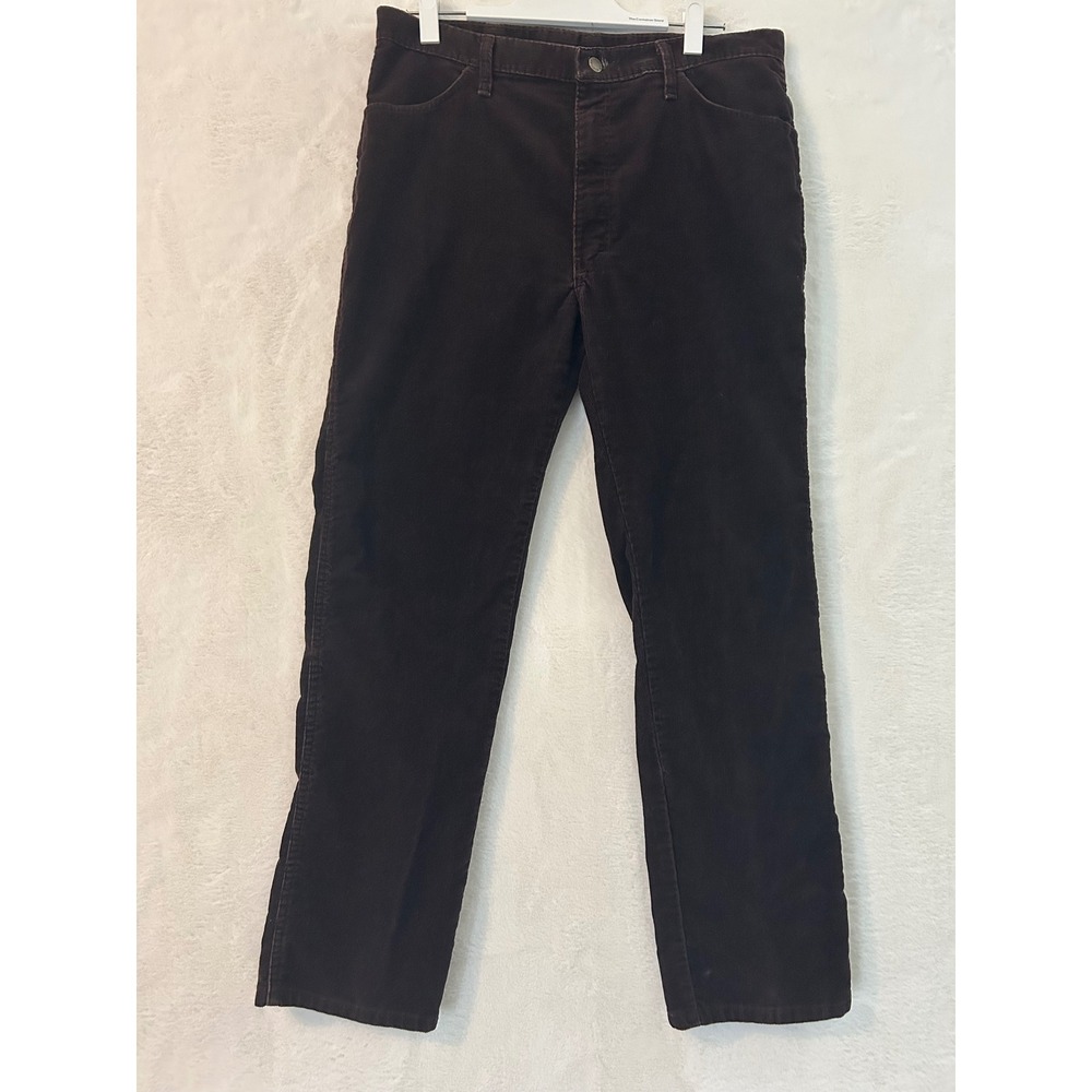Vintage Rustler Mens Brown Corduroy Pants Made in USA Straight Leg 36x32 837661